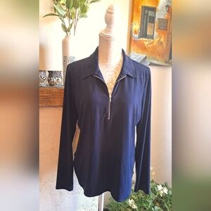 Women Long Sleeve Top w/ Zipper